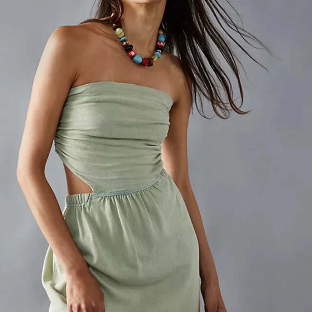 Free People Sage Green Maxi Dress - Picture 3 of 6